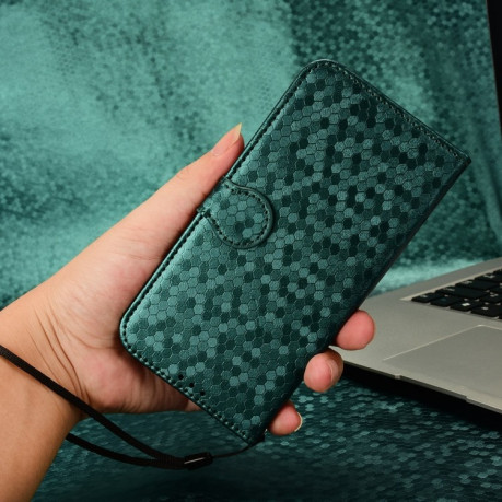 Чехол-книжка Honeycomb Dot для OnePlus 12 - зеленый