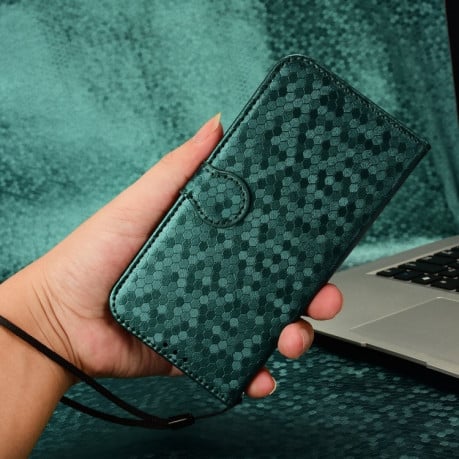 Чехол-книжка Honeycomb Dot для OnePlus Nord 2T 5G - зеленый