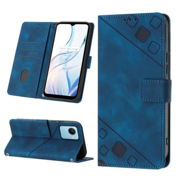 Чехол-книжка Skin-feel Embossed для Realme C30s - синий