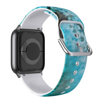 Силиконовый ремешок Breathable для Apple Watch 10 42mm/Series 8/7 41mm / 40mm / 38mm - Blue Marble