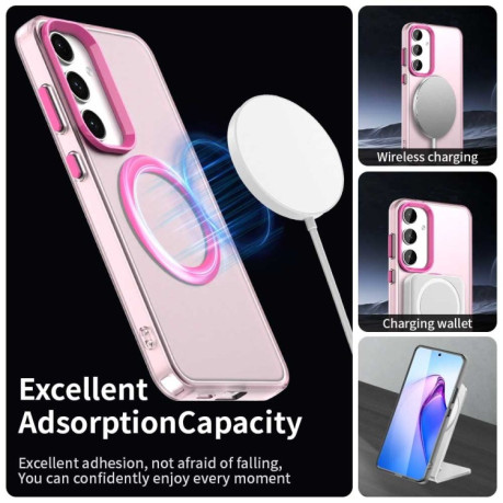 Противоударный чехол MagSafe Holder PC Hybrid для Samsung Galaxy S25+ 5G - красный