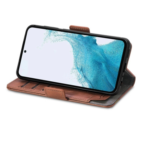 Чехол-книжка Dual-side Magnetic Buckle для Samsung Galaxy A36 5G - коричневый