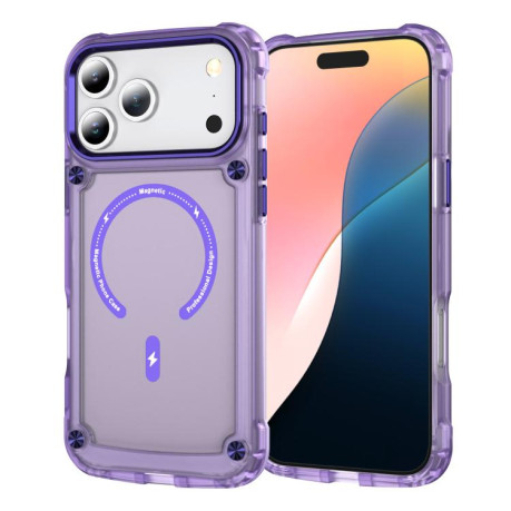 Противоударный чехол Skin Feel TPU + PC MagSafe Magnetic для iPhone 17 Pro Max - фиолетовый
