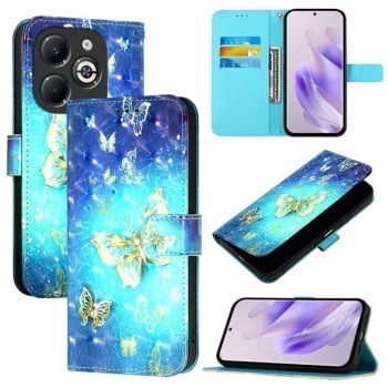 Чехол-книжка 3D Painting для Infinix Smart 8 Plus / Smart 8 Pro - Butterfly