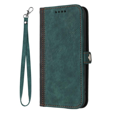 Чохол-книжка Side Buckle Double Fold Hand Strap Leather на OPPO Reno13 F/Reno13 FS - зелений