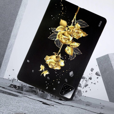 Чехол Color Painting Pattern Smart для Xiaomi Pad 7 / Pad 7 Pro - Golden Rose