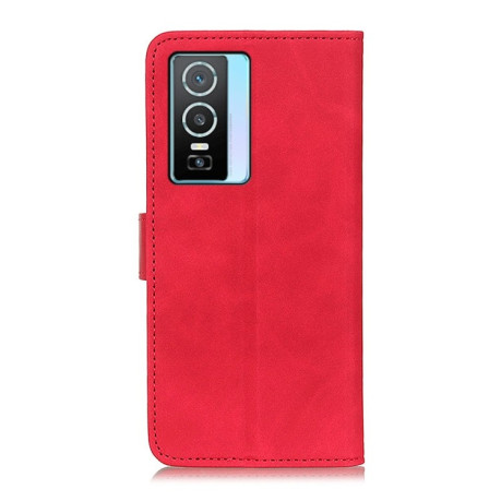 Чохол-книжка KHAZNEH Cowhide Texture на Vivo Y76 5G / Y76s 5G - червоний