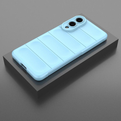 Силіконовий чохол Magic Flannel для Samsung Galaxy S25 Edge 5G - блакитний
