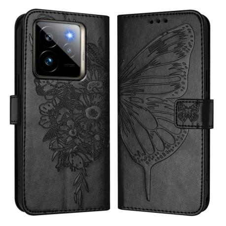 Чехол-книжка Embossed Butterfly для Realme GT7 Pro 5G - черный