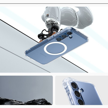 Оригінальний чохол Spigen Ultra Hybrid Mag Case для Samsung Galaxy S25+Plus - Clear