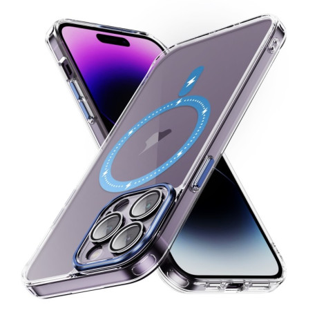 Чехол Clear Case MagSafe Simple Magnetiс для iPhone 15 Pro - синий
