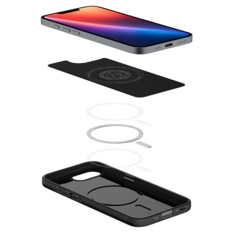 Оригінальний чохол Spigen Thin Fit MagSafe для iPhone 16e - Black