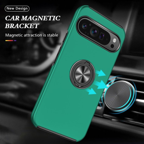 Противоударный чехол HMC 360 Degree Rotating Holder для Google Pixel 9 Pro - зеленый