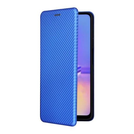 Чохол-книжка Carbon Fiber Texture на Samsung Galaxy A07 4G - синій