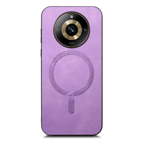 Чехол Retro MagSafe Magnetic на Realme 13 Pro 5G - фиолетовый