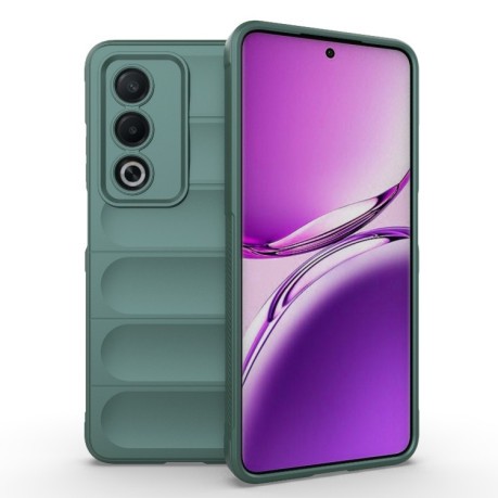 Силиконовый чехол Magic Flannel для OPPO A80 5G/A3 Pro - зеленый