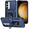 Противоударный чехол Sliding Camshield для Samsung Galaxy S24 5G - синий