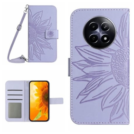 Чохол-книжка Skin Feel Sun Flower для Realme 12 5G Global - фіолетовий