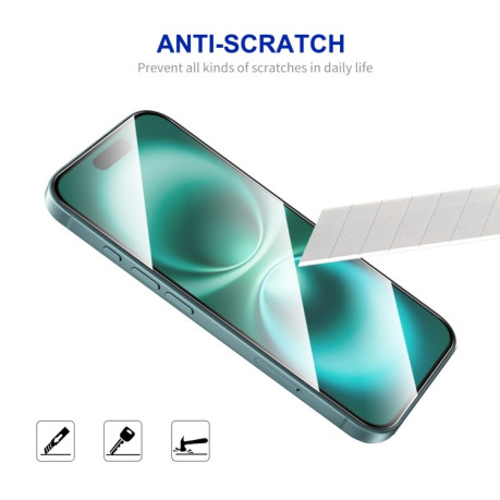 Защитное Стекло ENKAY Easy Install High Alumina Silicon для iPhone 16 - черное