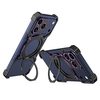 Металлический бампер Mechanical Arm Borderless MagSafe Holder Metal для iPhone 17 Pro Max — чёрный/фиолетовый
