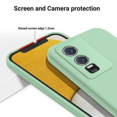 Силіконовий чохол Solid Color Liquid Silicone на Vivo Y76 5G/Y76s - зелений