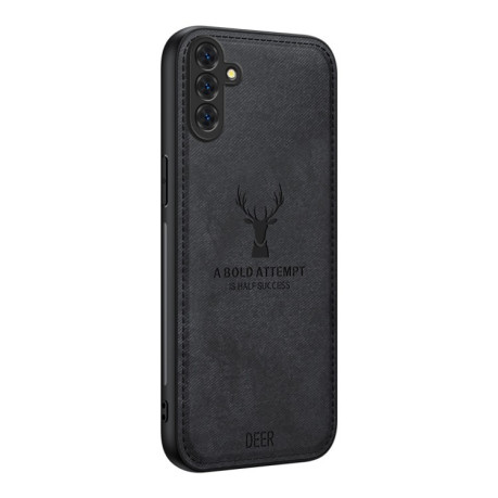 Ультратонкий чехол Deer Head Cloth Skin для Samsung Galaxy S24 FE 5G - черный