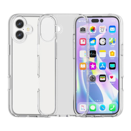 Противоударный чехол Terminator Style Glitter для iPhone 17 - прозрачный