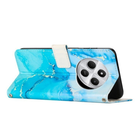 Чохол-книжка Painted Marble Pattern для Xiaomi Redmi 14C 4G/Poco C75/Redmi A4 5G - синій