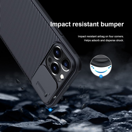 Противоударный чехол NILLKIN Black для iPhone 13 Pro Max - синий