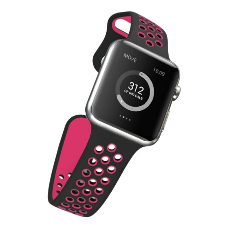 Ремінець Sport Edition для Apple Watch 49mm / 45mm / 44mm / 42mm - чорно-рожевий