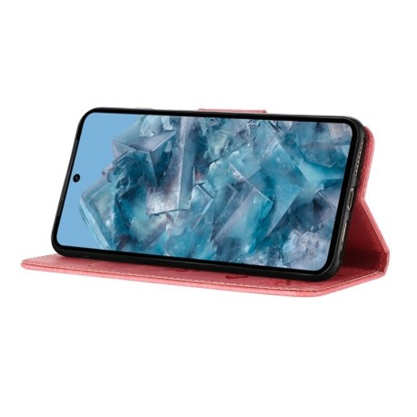 Чехол-книжка Embossed Butterfly для Google Pixel 8 Pro - розовый