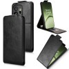 Флип-чехол Magnetic Vertical Flip Leather для OnePlus 15T — чёрный