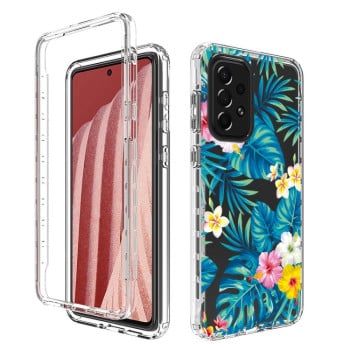 Чохол протиударний Transparent Painted для Samsung Galaxy A73 - Banana Leaf