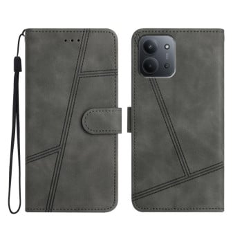 Чохол-книжка Stitching Skin Feel на Xiaomi Redmi 15C 5G / 4G EU 173mm - сірий