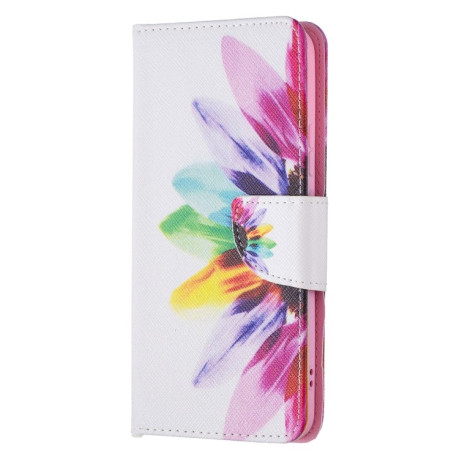 Чехол-книжка Colored Drawing Pattern для Samsung Galaxy S22 Plus 5G - Sun Flower