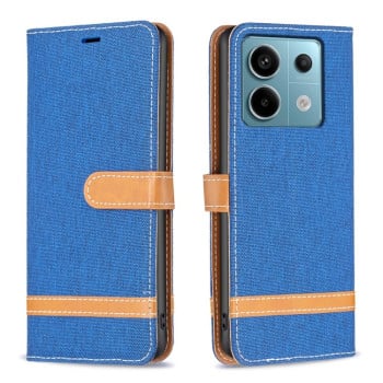 Чехол-книжка Color Matching Denim Texture на Xiaomi Redmi Note 14S/ 13 Pro 4G / POCO M6 Pro 4G- синий