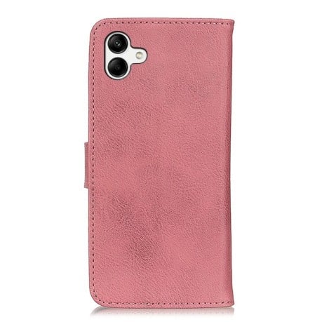 Чехол-книжка KHAZNEH Cowhide Texture на Samsung Galaxy A04 4G - розовый