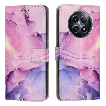 Чехол-книжка Painted Marble Pattern для Realme 12 5G / 13 5G Global - фиолетовый