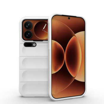 Силиконовый чехол Magic Flannel на Xiaomi 17 Pro — белый