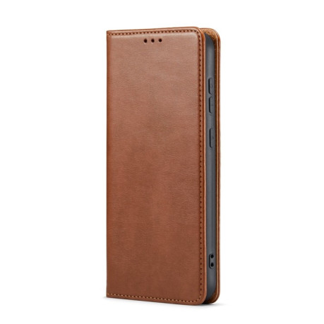 Шкіряний чохол-книжка Fierre Shann Genuine leather на Samsung Galaxy S23+ 5G - коричневий