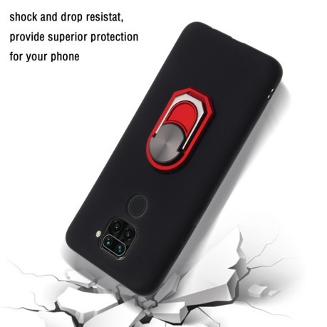 Противоударный чехол Invulnerable with ring holder на Xiaomi Redmi 10X / Note 9 - красный