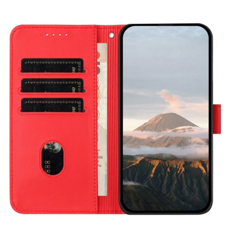 Чехол-книжка Triangle Pattern Buckle Clasp Leather на Infinix Note 40 4G - красный