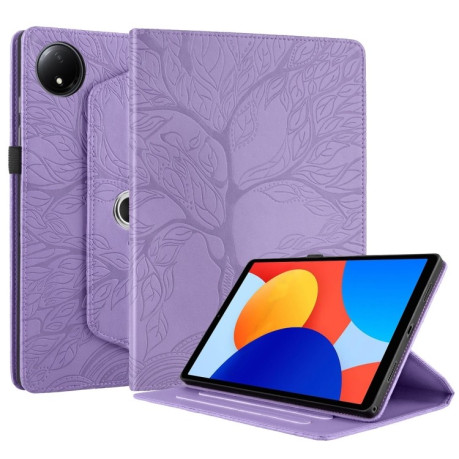 Чохол-книжка Tree Life Embossed Rotation Leather для Xiaomi Redmi Pad SE 8.7 4G - фіолетовий