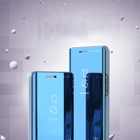 Чехол книжка Clear View на Samsung Galaxy A71 - фиолетово- синий