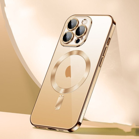 Чехол SULADA MagSafe Plating TPU на iPhone 15 Pro - золотой