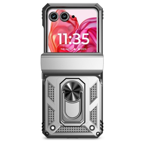 Протиударний чохол Sliding Camshield для Motorola razr 50 - сріблястий.