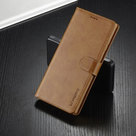 Чохол книжка LCIMEEKE Calf Texture  для Samsung Galaxy S25 Ultra 5G - коричневий