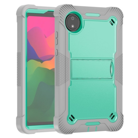 Чохол Silicone Hybrid PC Tablet Case with Holder &amp; Shoulder Strap для Xiaomi Redmi Pad SE 8.7 - Mint Green + Grey