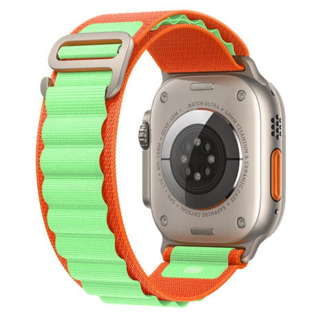 Ремінець Nylon Loop для Apple Watch Series 8/7 41mm/40mm/38mm - оранжево-зелений