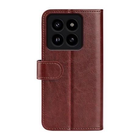 Чехол-книжка R64 Texture Single для Xiaomi 14 Pro - коричневый